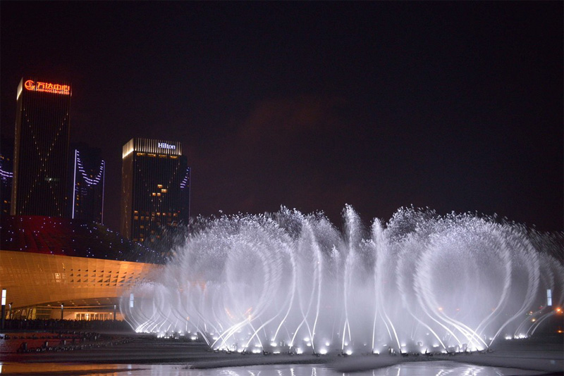 大连港湾广场音乐喷泉图片